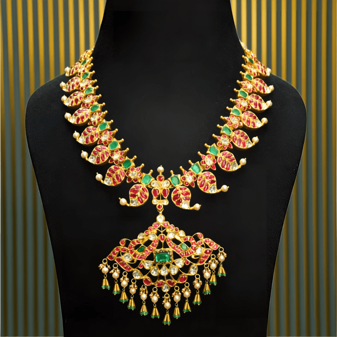 Kundan Paisley Motif Rani Haar — Siddhivinayak Jewellers
